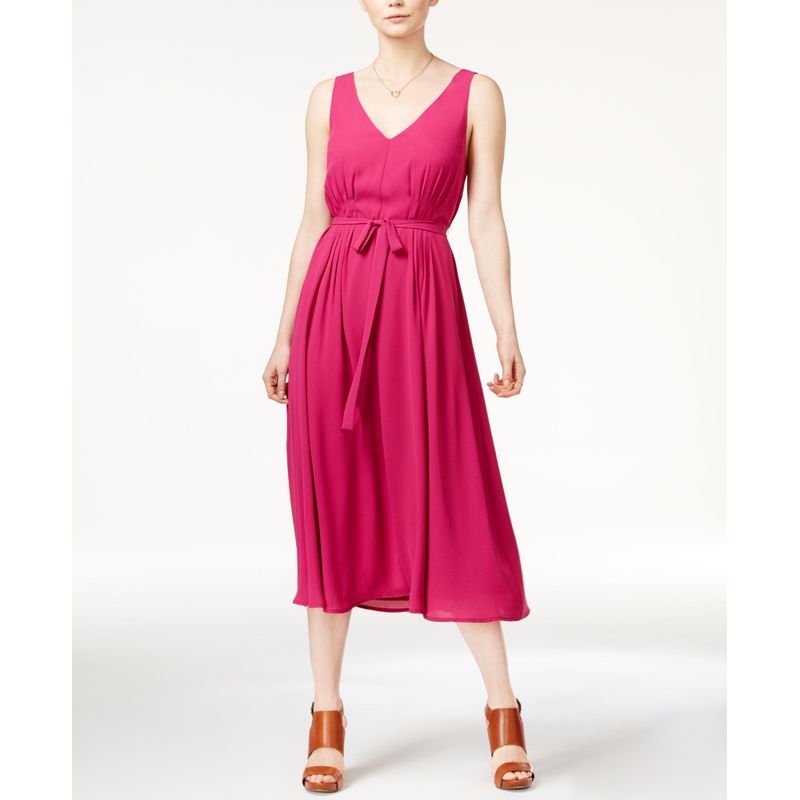Maison Jules Belted Fit Flare Dress